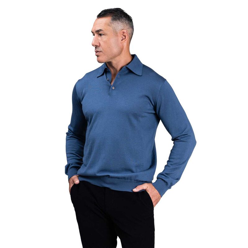 Rembrandt Haast Vintage Blue Merino Polo image number 0